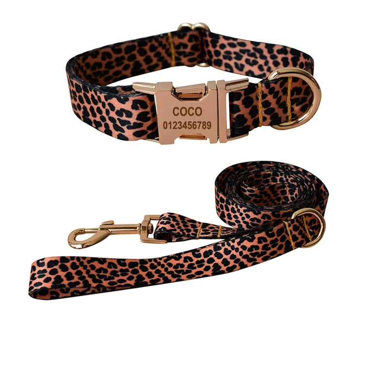 Ethnic style dog collar and leash set for Dogs Custom