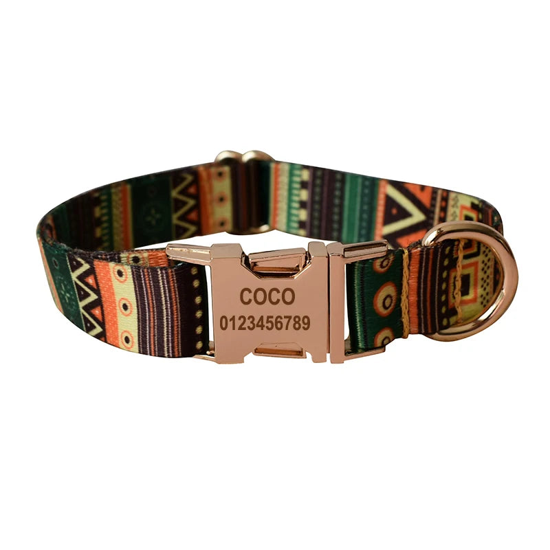Ethnic style dog collar and leash set for Dogs Custom