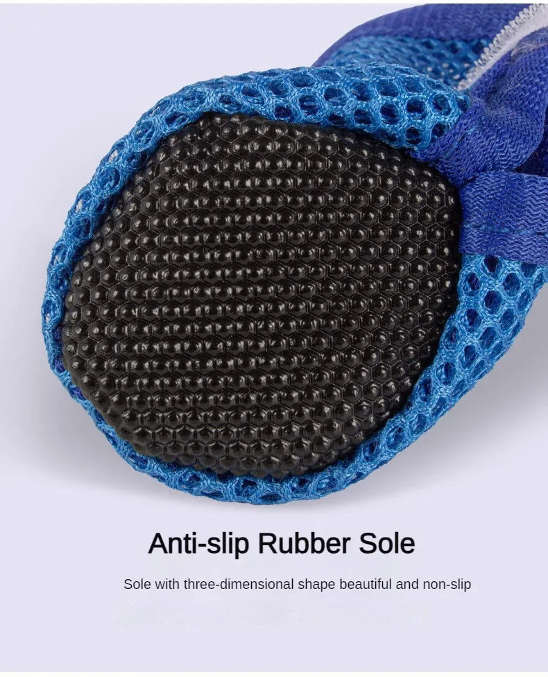4pcs Dog Shoes Non-slip Breathable Wear-resistant