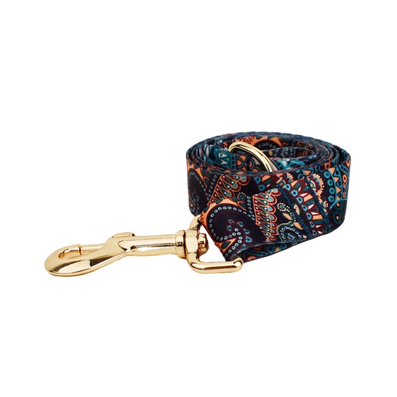 Ethnic style dog collar and leash set for Dogs Custom
