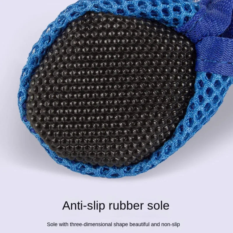 4pcs Dog Shoes Non-slip Breathable Wear-resistant