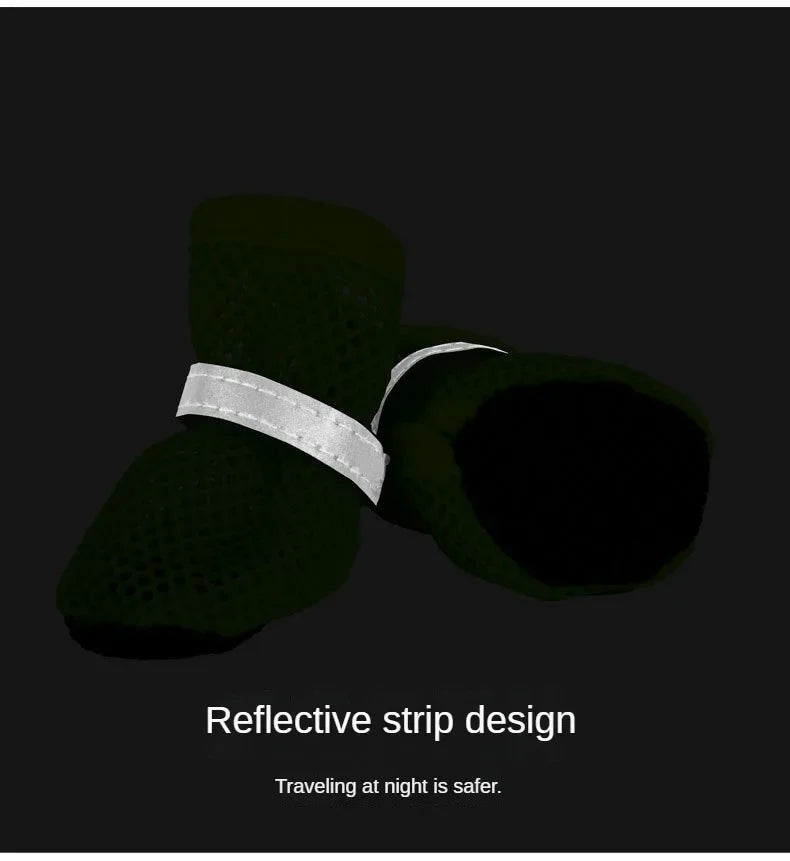4pcs Dog Shoes Non-slip Breathable Wear-resistant