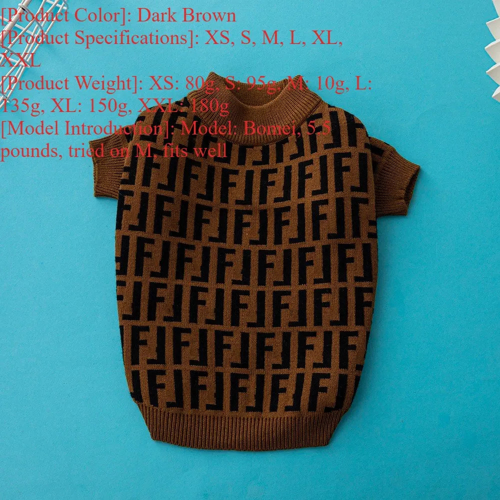 F Letter Luxury Dog Clothing