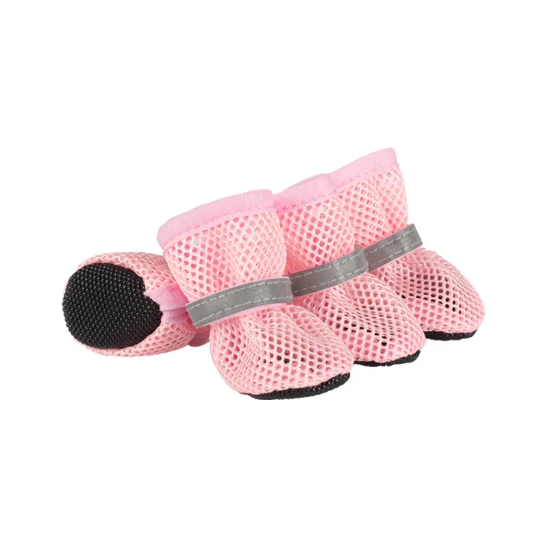 4pcs Dog Shoes Non-slip Breathable Wear-resistant