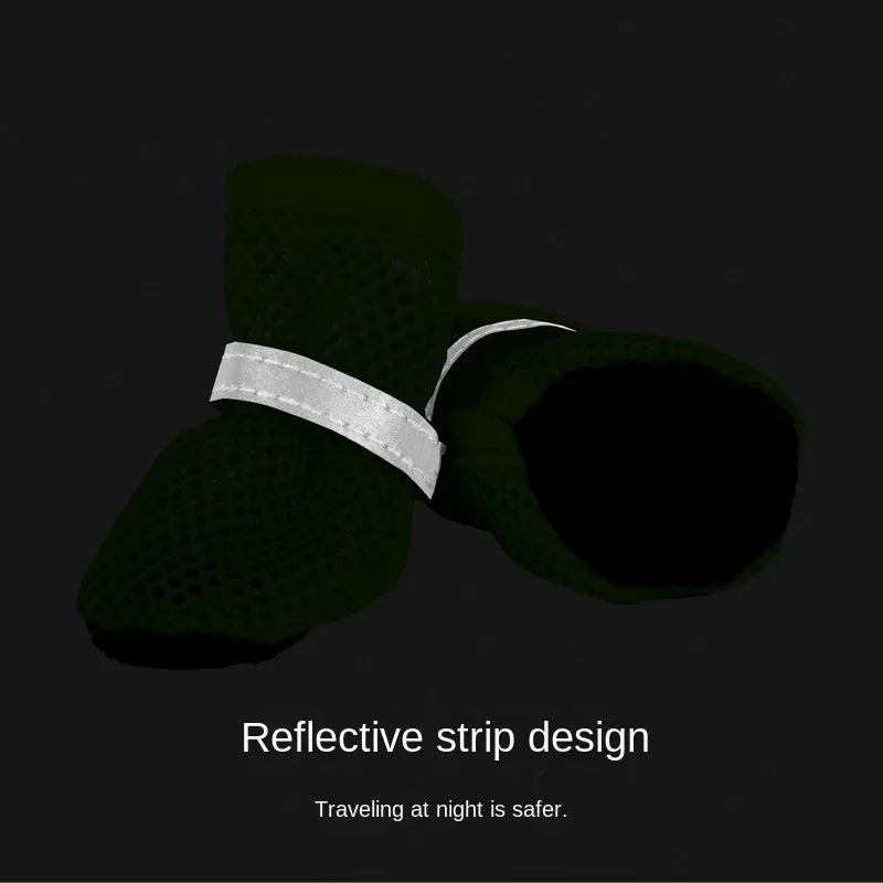 4pcs Dog Shoes Non-slip Breathable Wear-resistant