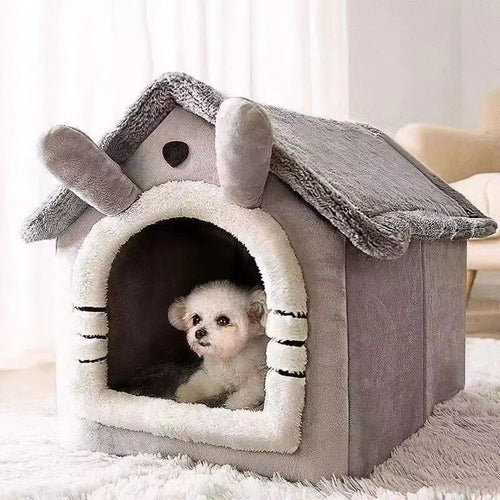 All Season Dog House Style Bed - Removable Washable