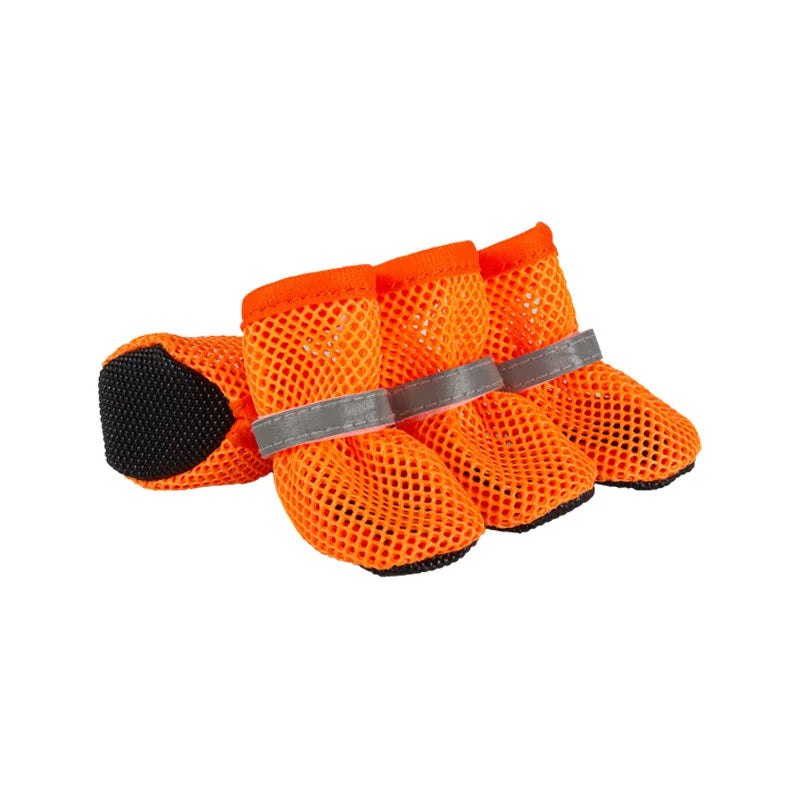 4pcs Dog Shoes Non-slip Breathable Wear-resistant