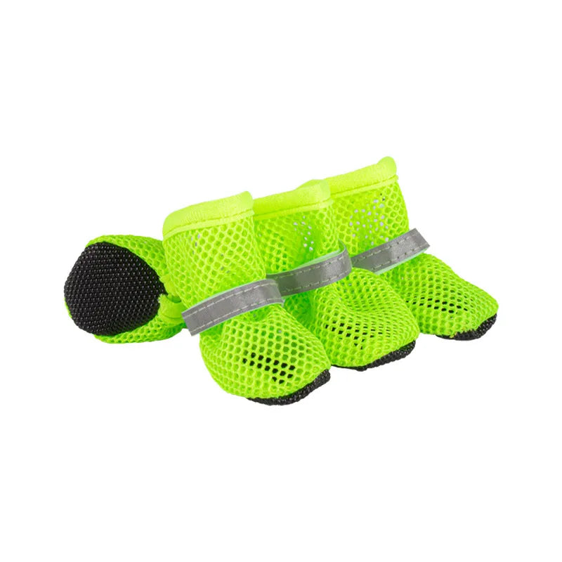 4pcs Dog Shoes Non-slip Breathable Wear-resistant