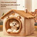 All Season Dog House Style Bed - Removable Washable